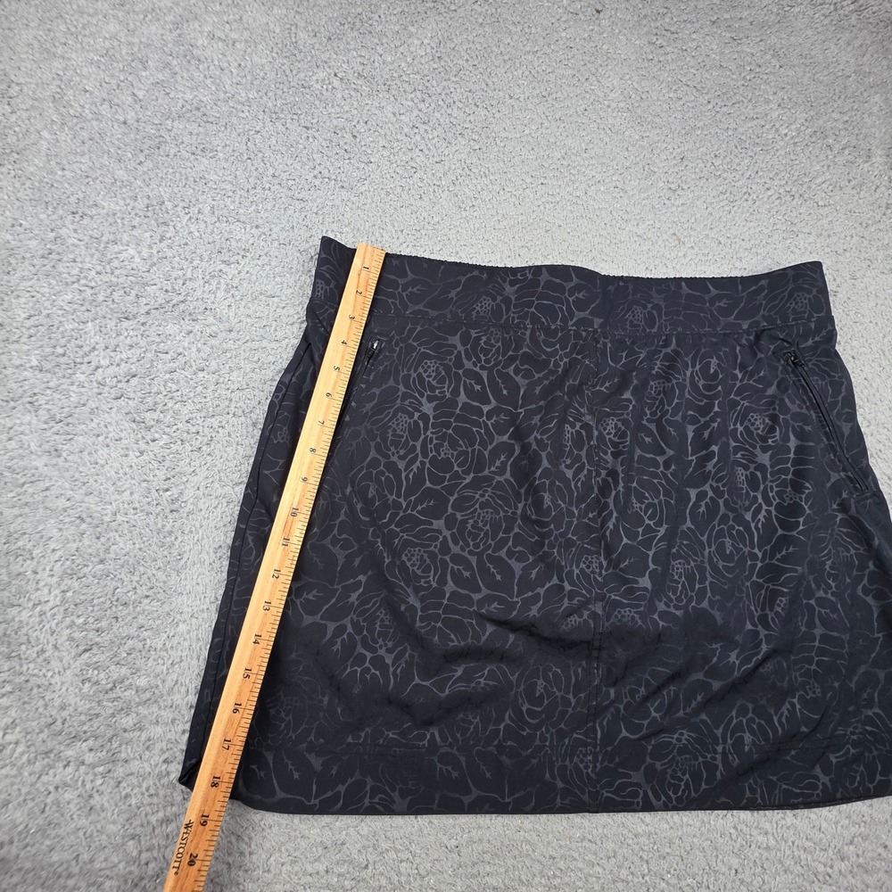 Orvis Skort Women XXL Black Floral Print Active Hiking Golf Athletic Pockets - Picture 2 of 8